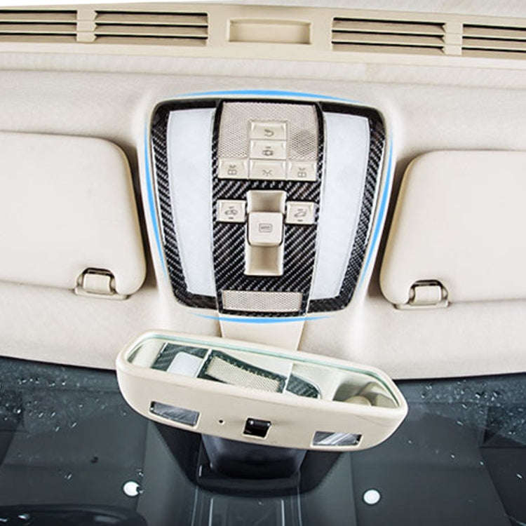 3 PCS Car Front Dome Light Panel Carbon Fiber Decorative Sticker for Mercedes-Benz W204 2007-2013