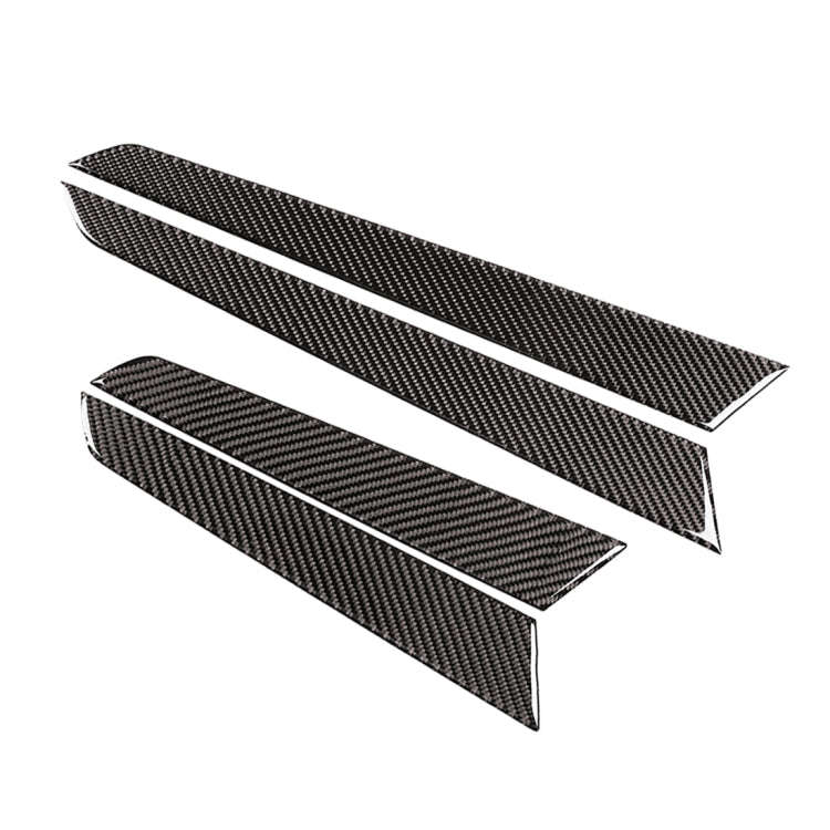4 PCS Car Door Panel Carbon Fiber Decorative Sticker for Mercedes-Benz W204 2007-2013