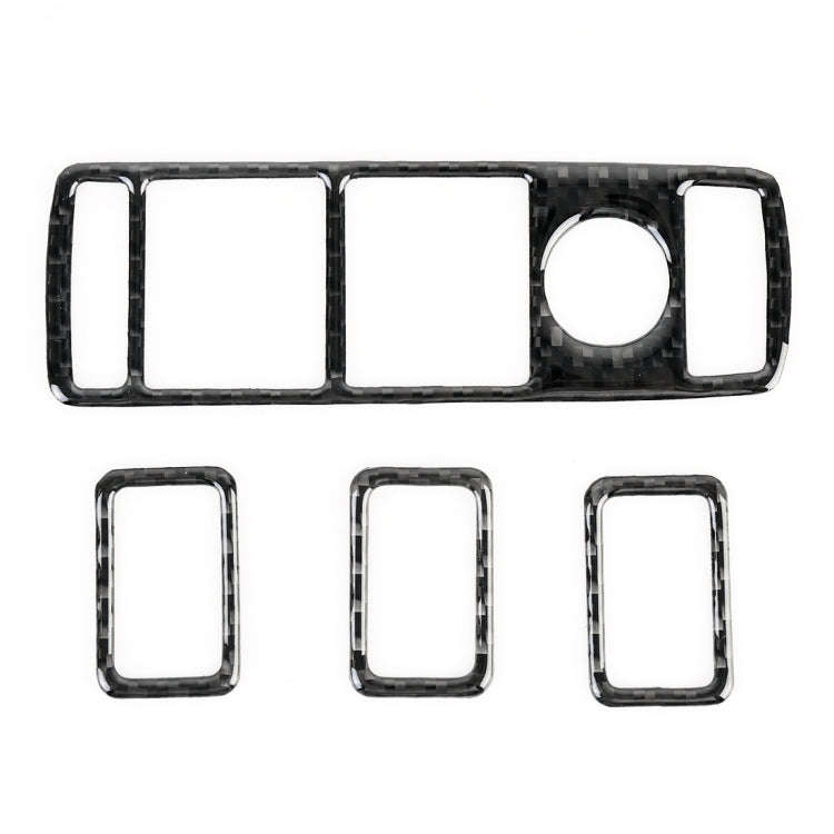4 PCS Car Window Lift Panel Carbon Fiber Decorative Sticker for Mercedes-Benz W204 2007-2010