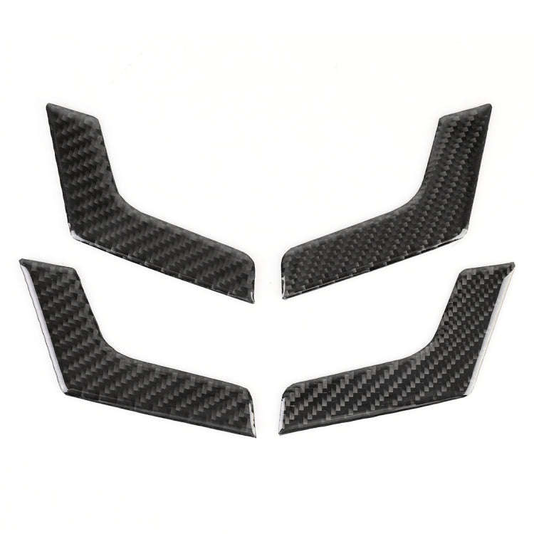 4 PCS Car Door Inner Handle Panel Carbon Fiber Decorative Sticker for Mercedes-Benz W204 2007-2013