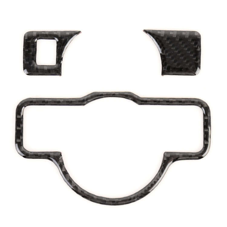 3 PCS Car Headlight Switch Panel Carbon Fiber Decorative Sticker for Mercedes-Benz W204 2007-2013