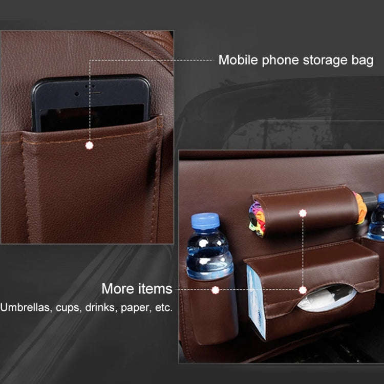 Multifunction Car Seat Pockets Folding Storage Bag (Wine Red)