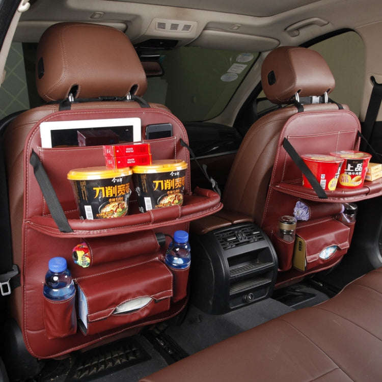 Multifunction Car Seat Pockets Folding Storage Bag (Wine Red)