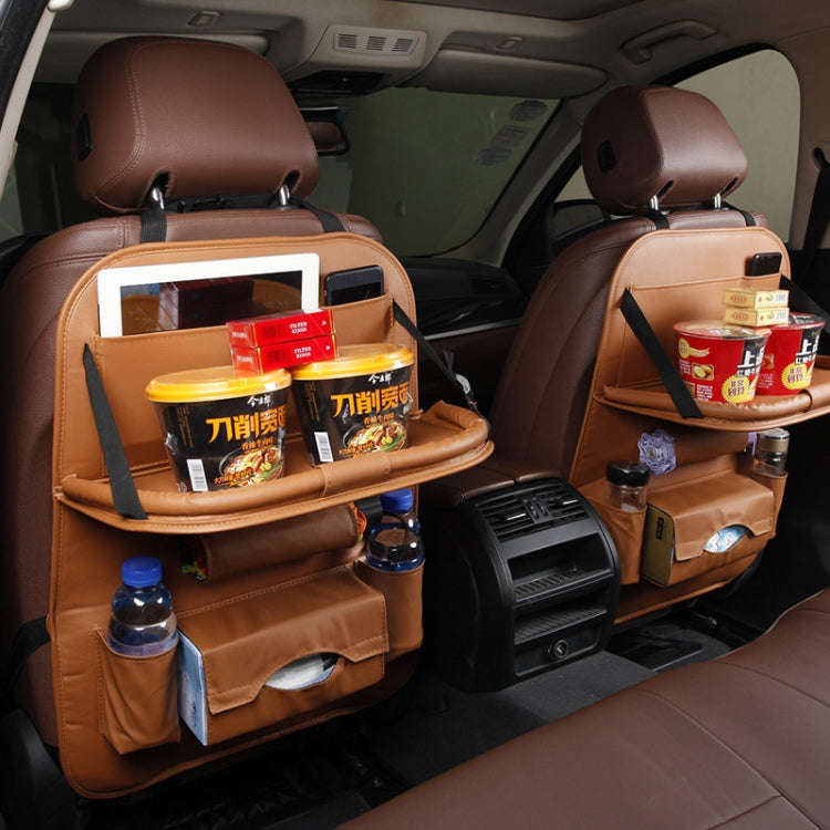 Multifunction Car Seat Pockets Folding Storage Bag (Brown)