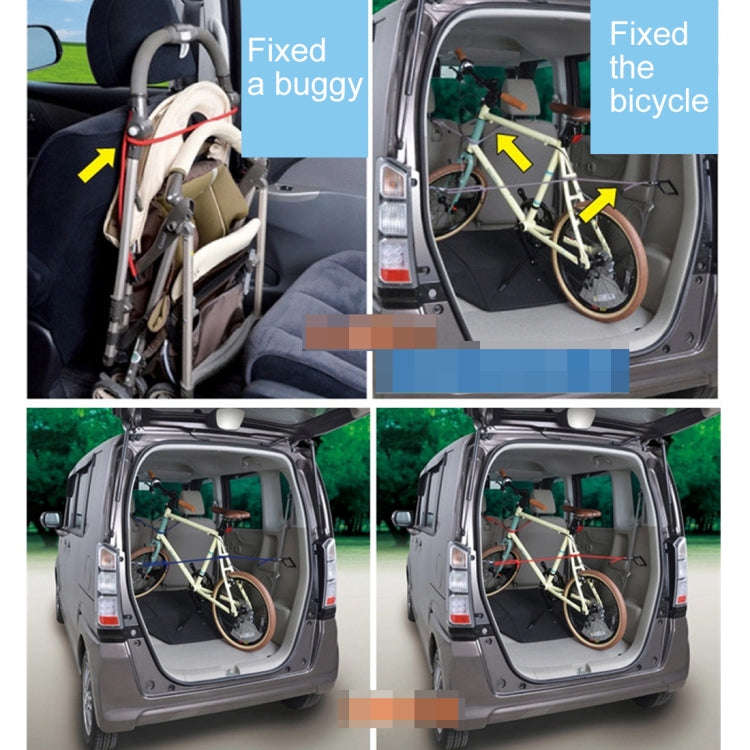 Reusable Car Fastening Rope Car Adjustable Elastic Rope Trunk Storage Hooks Strap Fastening Vehic...