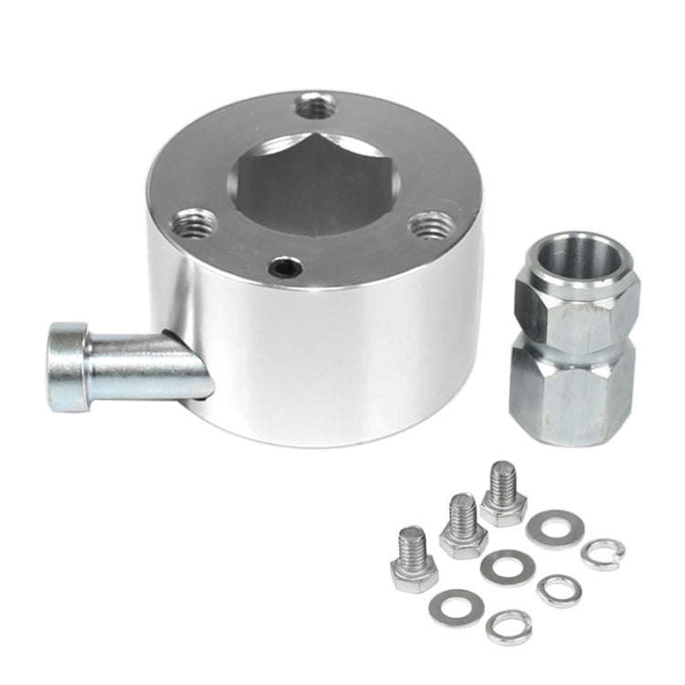 Universal Aluminum Car Steering Wheel Quick Release Disconnect Hub 3/4 inch Shaft Size(Silver)