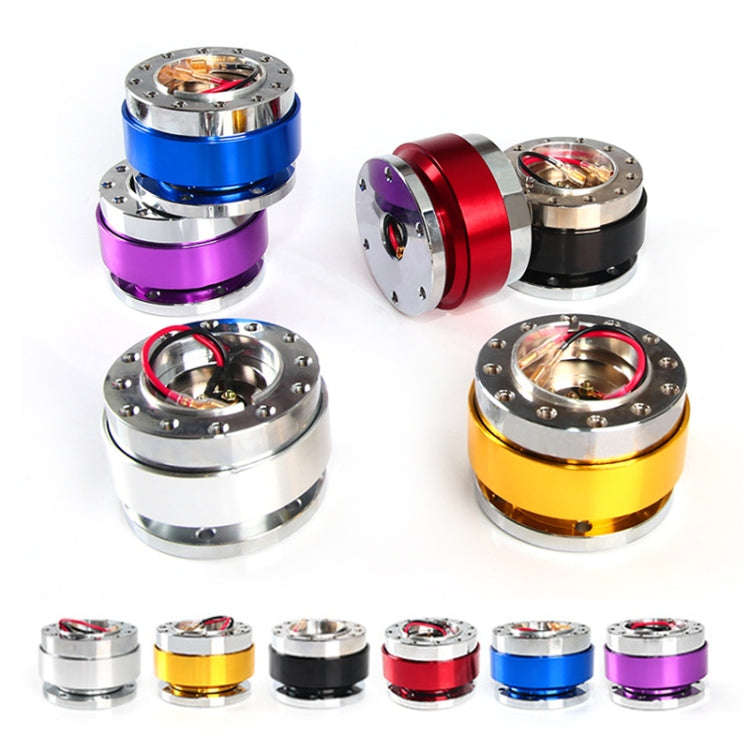 Universal 60mm Car Steering Wheel Quick Release HUB Racing Adapter Snap Off Boss Kit(Black)