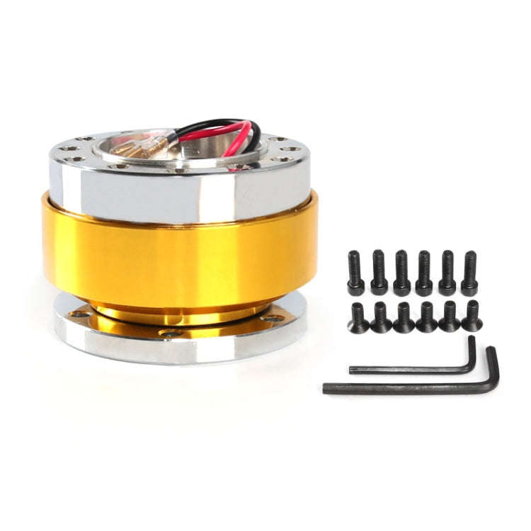 Universal 60mm Car Steering Wheel Quick Release HUB Racing Adapter Snap Off Boss Kit(Gold)