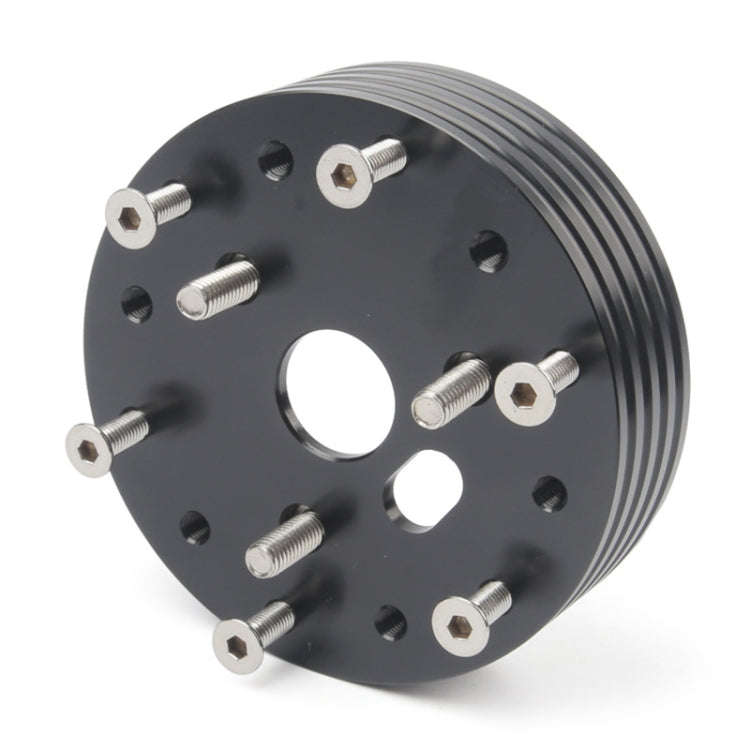 Car Hub for 6-Hole to 3-Hole Steering Wheel Adapter Boss Kit Steering Wheel Spacer Bolts (Black)
