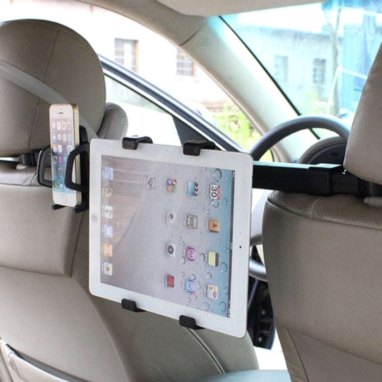 IMOUNT Car Headrest Mount 2 in 1 Car Back Seat Headrest Mount Tablet and Phone Holder with 360 De...