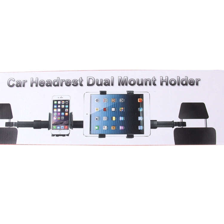 IMOUNT Car Headrest Mount 2 in 1 Car Back Seat Headrest Mount Tablet and Phone Holder with 360 De...