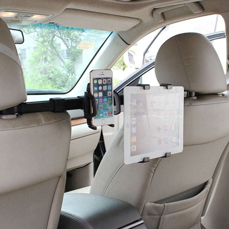 IMOUNT Car Headrest Mount 2 in 1 Car Back Seat Headrest Mount Tablet and Phone Holder with 360 De...