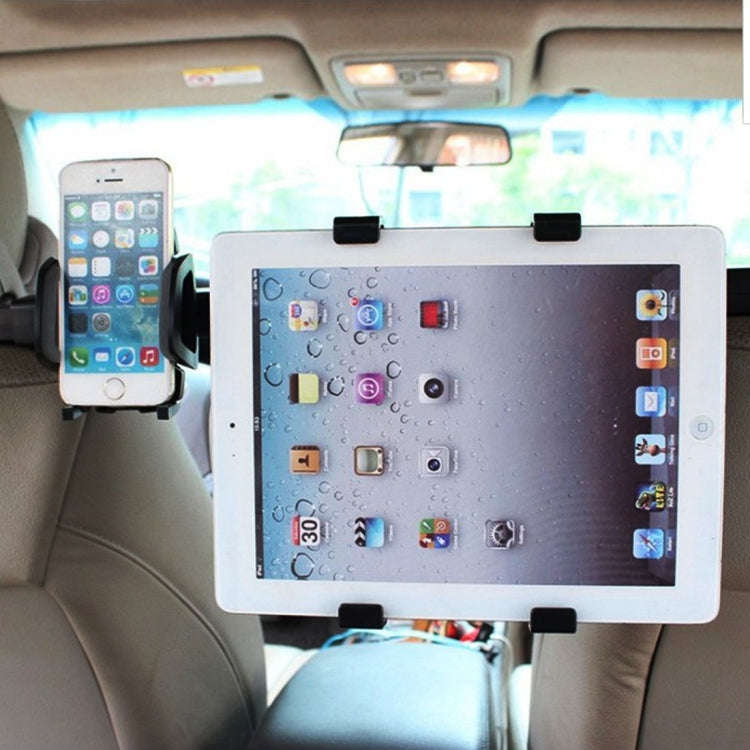 IMOUNT Car Headrest Mount 2 in 1 Car Back Seat Headrest Mount Tablet and Phone Holder with 360 De...