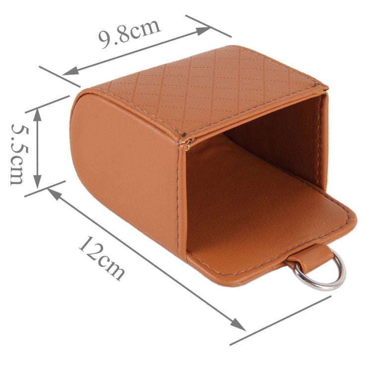 Car Air Vent Mobile Cellphone Pocket Bag Pouch Box Storage Organizer Carrying Case(Brown)
