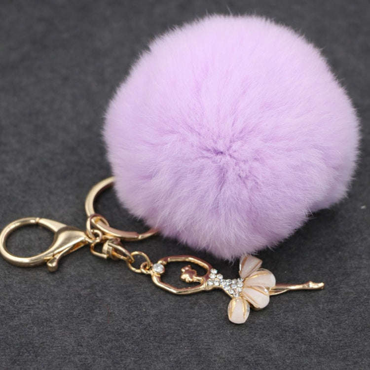 Ballet Golden Keychain Key Holder Key Chains Rings Holder Rex Rabbit Car Bag Pendant Fashion Bag ...