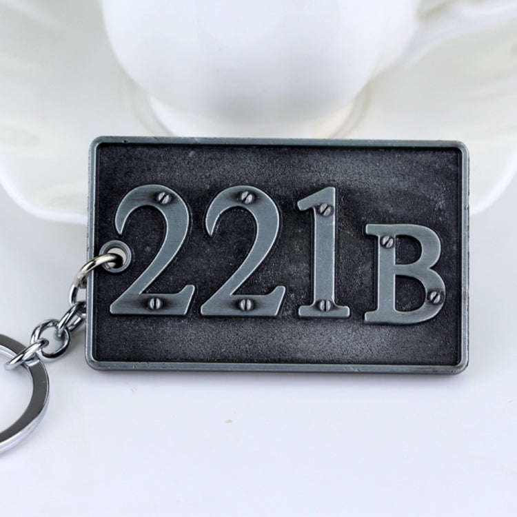 Detective Sherlock 221B Key Chain Car Key Ring Multi-functional Tool Key Holder Key Chains Rings ...