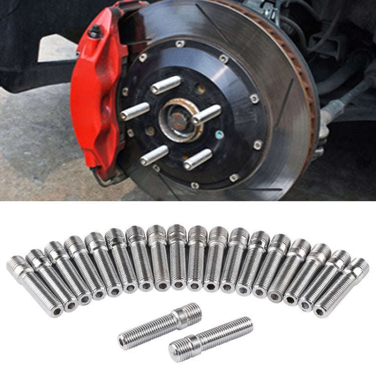 20 PCS 5cm Universal Car Modification Extended Wheels Stud Conversion M14x1.5 to M12x1.5 Screw Ad...