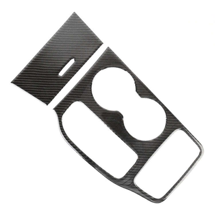 2 PCS Car Water Cup Panel Carbon Fiber Decorative Sticker for Jeep Grand Cherokee 2014-2015