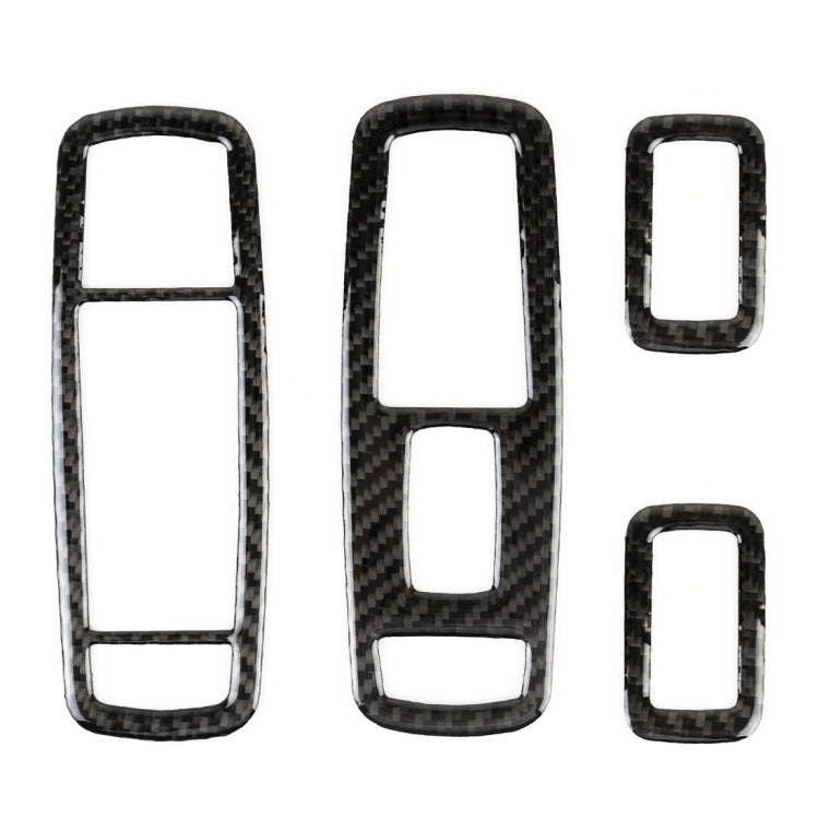 4 PCS Car Window Lift Switch Panel Carbon Fiber Decorative Sticker for Jeep Grand Cherokee 2011-2018