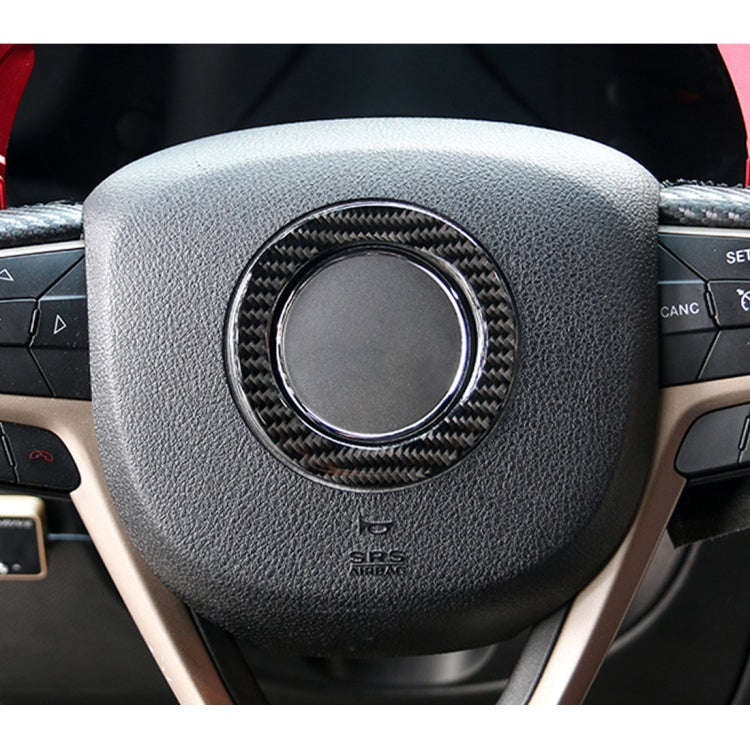 Car Steering Wheel Carbon Fiber Decorative Sticker for Jeep Grand Cherokee 2011-2018