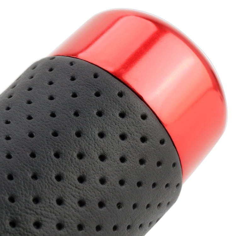 Metal Leather Long Column Car Shift Knob, Size: 18x3.3cm (Red)