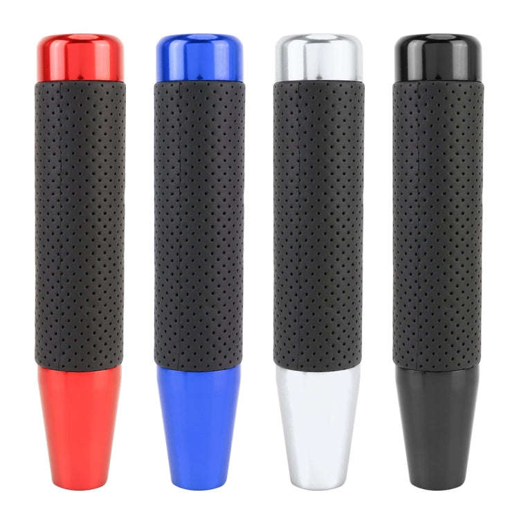 Metal Leather Long Column Car Shift Knob, Size: 18x3.3cm (Red)
