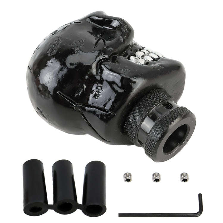 Universal Skull Head Shape Manual or Automatic Gear Shift Knob, Size: 8.7x5.5cm (Black)