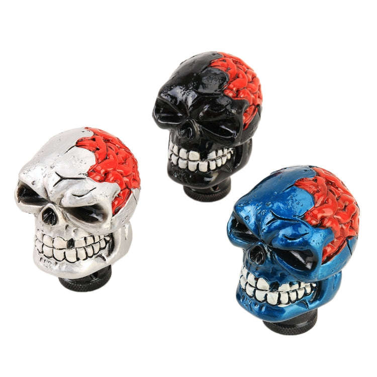 Universal Skull Head Shape Manual or Automatic Gear Shift Knob, Size: 8.7x5.5cm (Black)