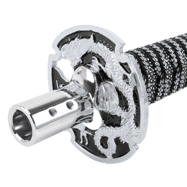 Universal Samurai Shape Manual or Automatic Gear Shift Knob, Length: 31.5cm (Silver)