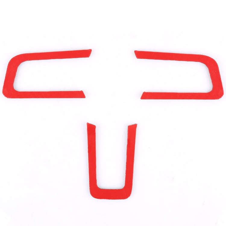 3 PCS Car Steering Wheel Button Decorative Sticker for Ford Mustang 2015-2020