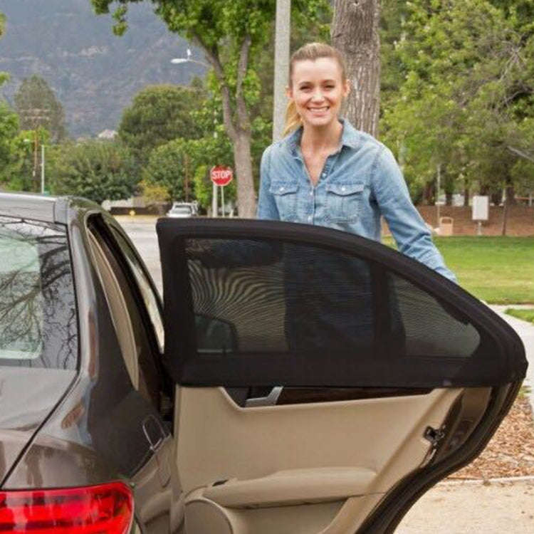 2 PCS Car Shade Block Car Sun Block Window Gauze Shading Net Side Blocking Cover Sun Net Sandbags...