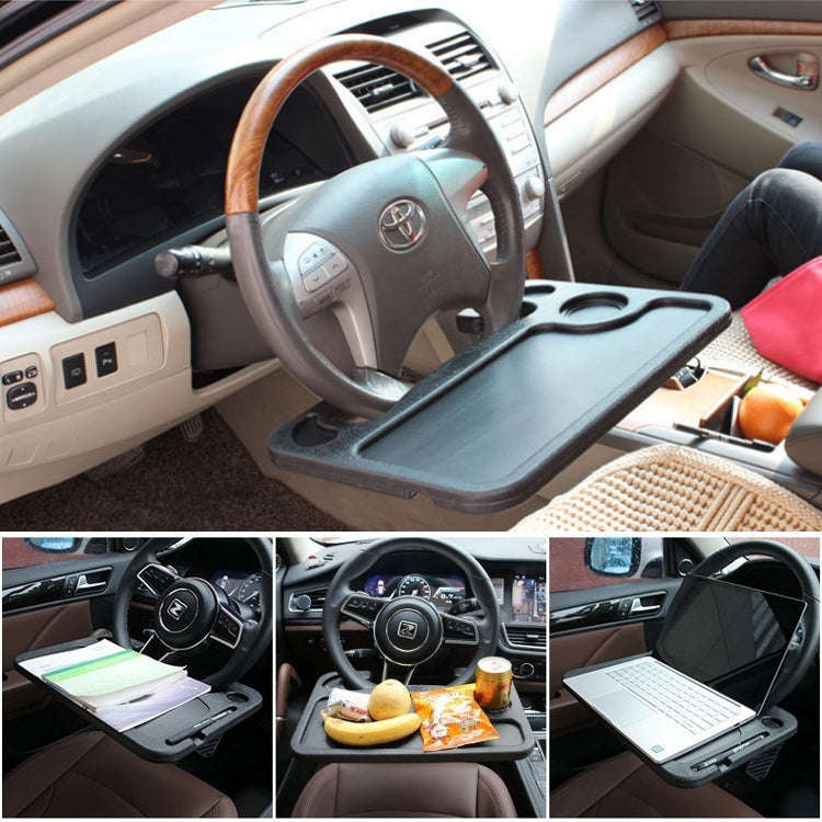 Multi-function Car Steering Wheel Computer Card Table Box Car Tray Desktop Computer Desk Car Lapt...