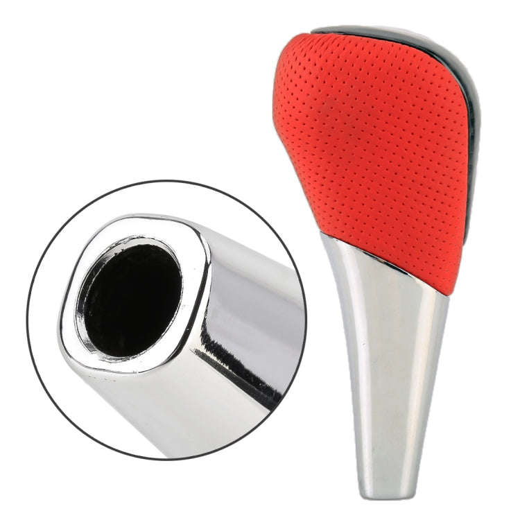 Universal High Carbon Fiber Texture Leather Hole Pattern Car Gear Shift Knob Modified Shifter Lev...