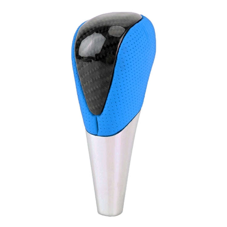 Universal High Carbon Fiber Texture Leather Hole Pattern Car Gear Shift Knob Modified Shifter Lev...