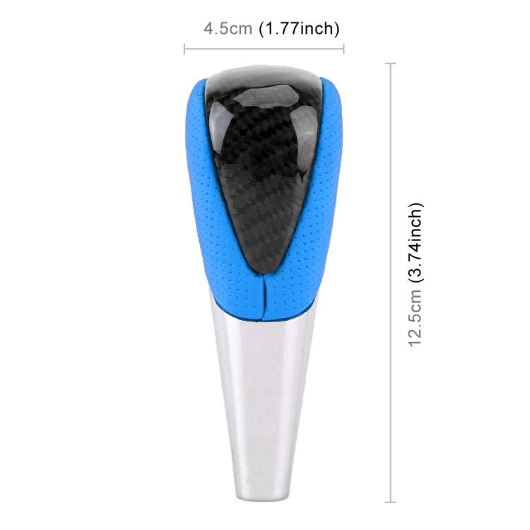 Universal High Carbon Fiber Texture Leather Hole Pattern Car Gear Shift Knob Modified Shifter Lev...