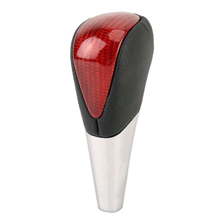 Universal High Carbon Fiber Texture Leather Hole Pattern Car Gear Shift Knob Modified Shifter Lev...