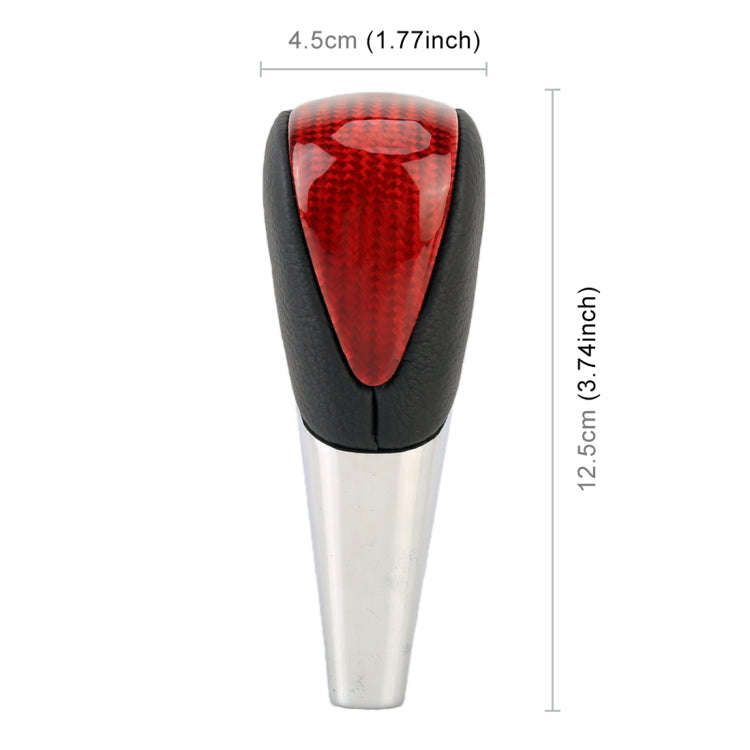 Universal High Carbon Fiber Texture Leather Hole Pattern Car Gear Shift Knob Modified Shifter Lev...