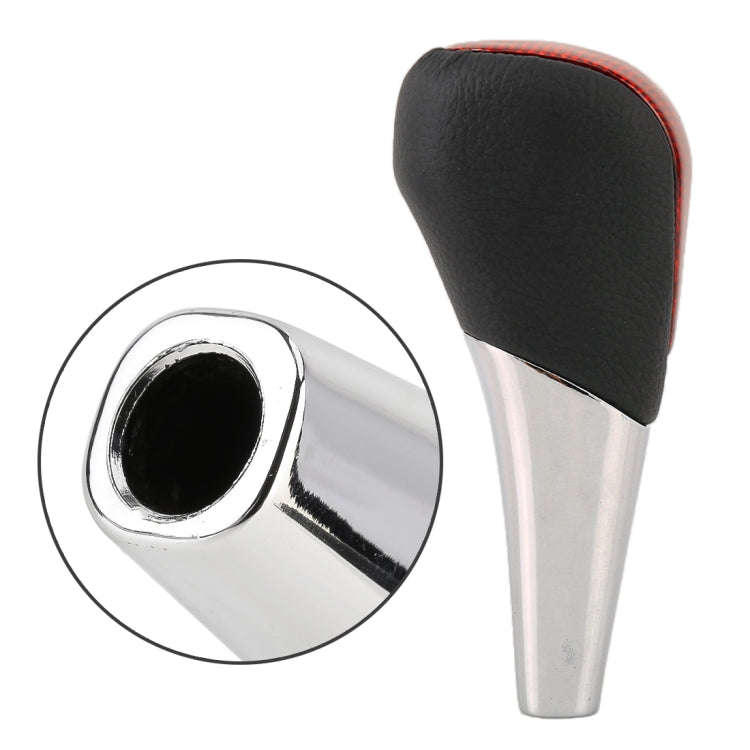 Universal High Carbon Fiber Texture Leather Hole Pattern Car Gear Shift Knob Modified Shifter Lev...