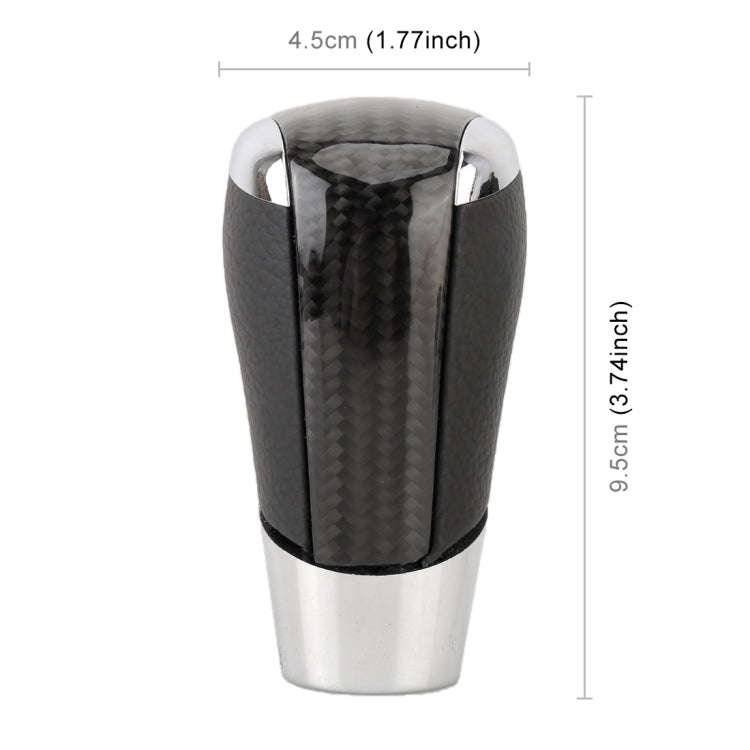 Universal Carbon Fiber Texture Leather Hole Pattern Car Gear Shift Knob Modified Shifter Lever Knob