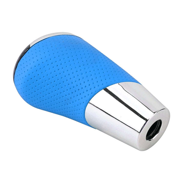 Universal Carbon Fiber Texture Leather Hole Pattern Car Gear Shift Knob Modified Shifter Lever Knob