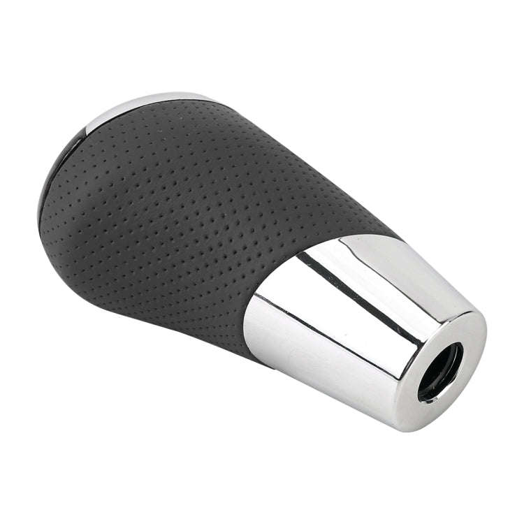 Universal Carbon Fiber Texture Leather Hole Pattern Car Gear Shift Knob Modified Shifter Lever Knob
