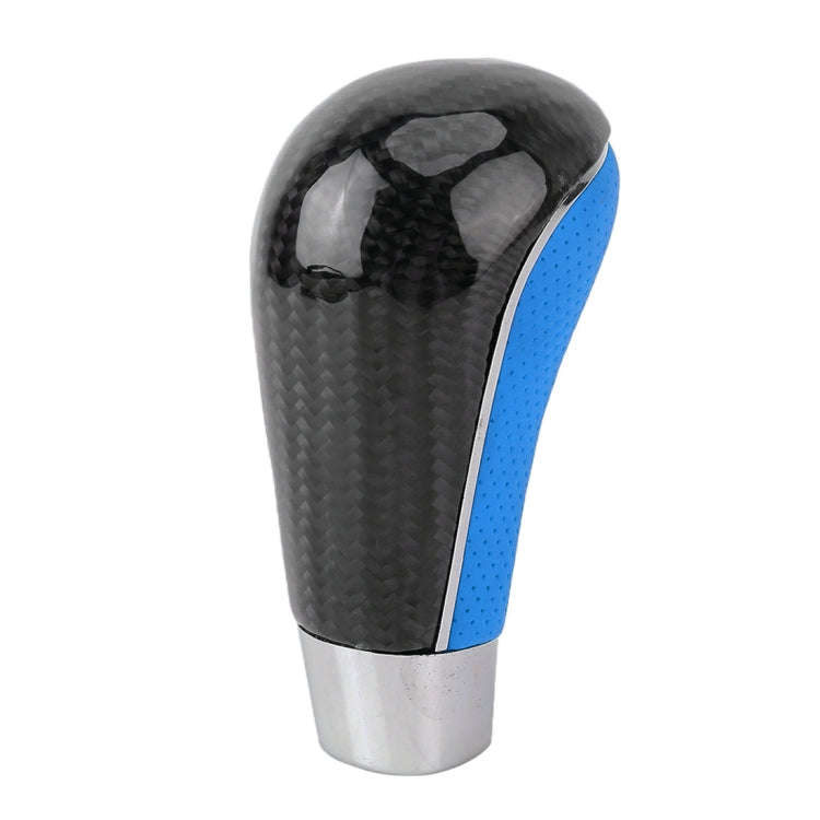 Universal Carbon Fiber Texture Leather Hole Pattern Car Gear Shift Knob Modified Shifter Lever Knob