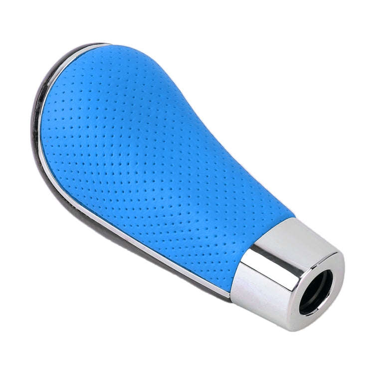 Universal Carbon Fiber Texture Leather Hole Pattern Car Gear Shift Knob Modified Shifter Lever Knob