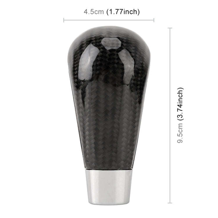 Universal Carbon Fiber Texture Leather Hole Pattern Car Gear Shift Knob Modified Shifter Lever Knob