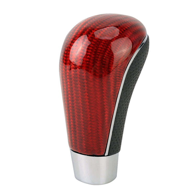 Universal Carbon Fiber Texture Leather Hole Pattern Car Gear Shift Knob Modified Shifter Lever Knob