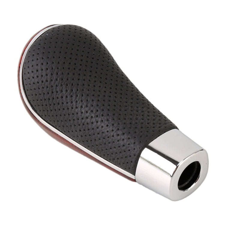 Universal Carbon Fiber Texture Leather Hole Pattern Car Gear Shift Knob Modified Shifter Lever Knob