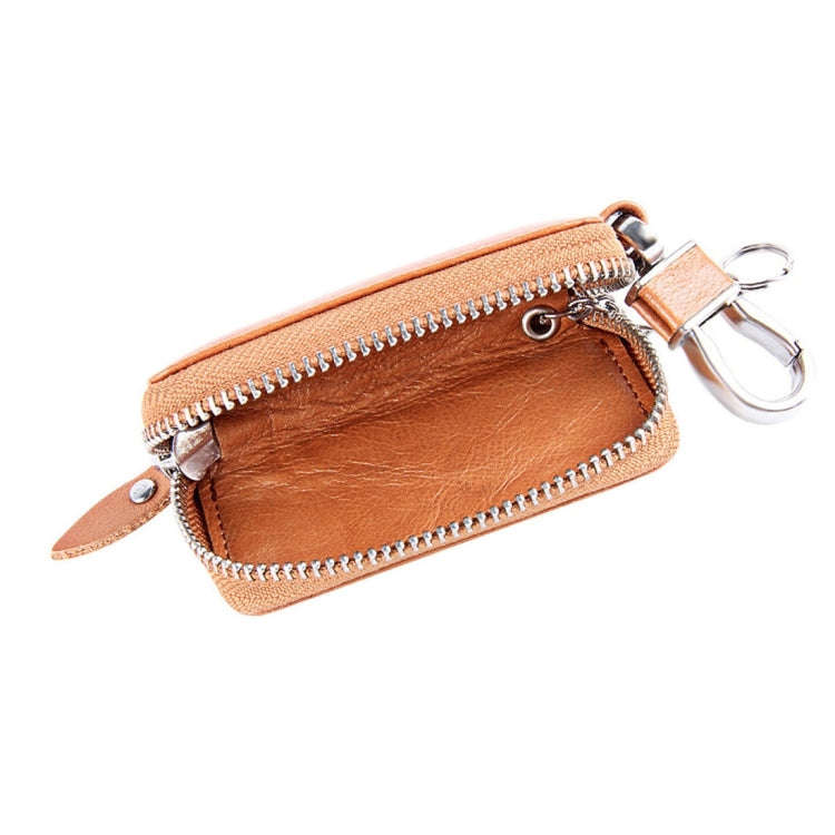 Universal Pure Cow Leather Waist Hanging Zipper Wallets Key Holder Bag (No Include Key)