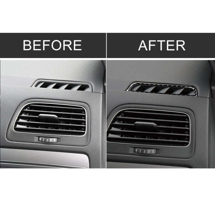 Car Carbon Fiber Air Outlet  Decorative Sticker for Volkswagen Golf 7 2013-2017, Left Drive