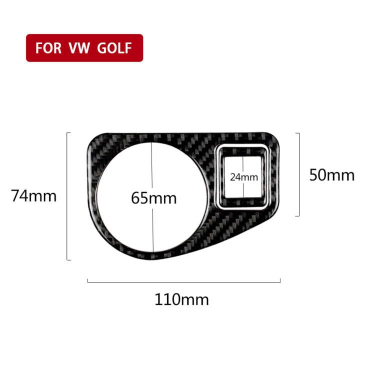 Car Carbon Fiber Headlight Switch Panel Decorative Sticker for Volkswagen Golf 7 2013-2017, Left ...