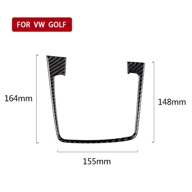 Car Carbon Fiber Gear Position Panel Frame Decorative Sticker for Volkswagen Golf 7 2018-, withou...